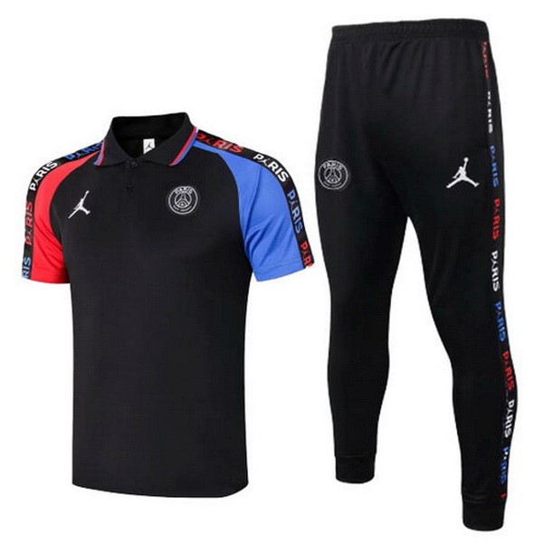 Polo Conjunto Completo Paris Saint Germain 2020-21 Negro Azul